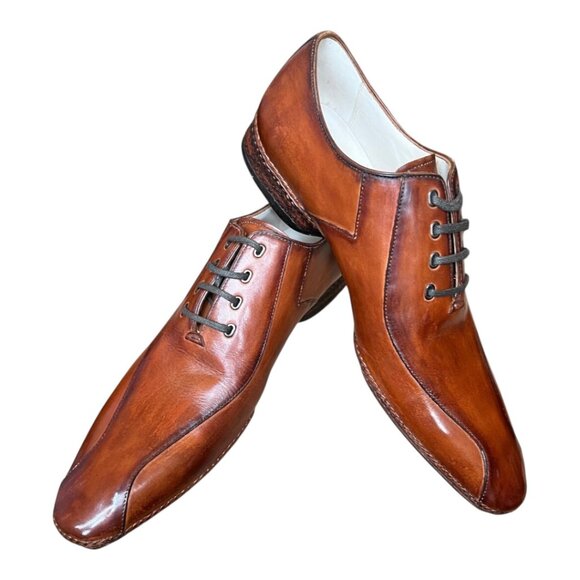 ZENOBI GOODYEAR WELT SADDLE OXFORDS ITALIAN MENS DRESS SHOES NEW EU 42 main image 8